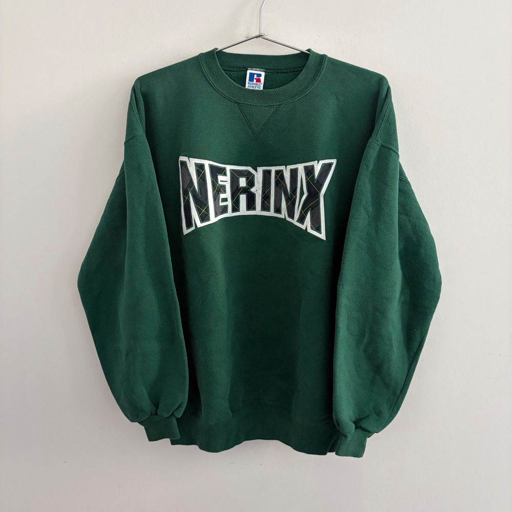 Vintage Russell Athletic Nerinx Hall Green Sweatshirt XL USA Made